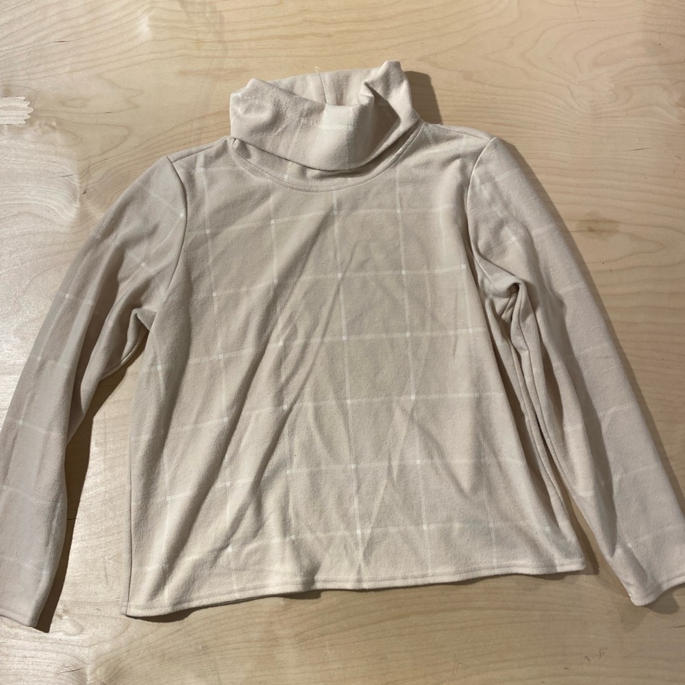 Wonderly Cream Cowl Neck Sweater Large (QT)